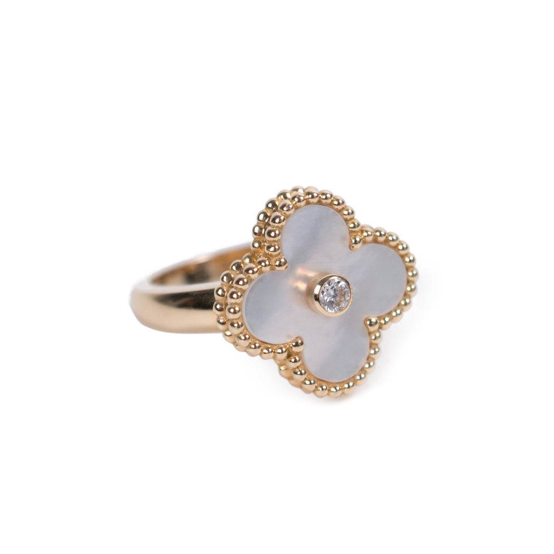 Van Cleef & Arpels Alhambra Diamond Ring Accessories Van Cleef & Arpels - Shop authentic new pre-owned designer brands online at Re-Vogue