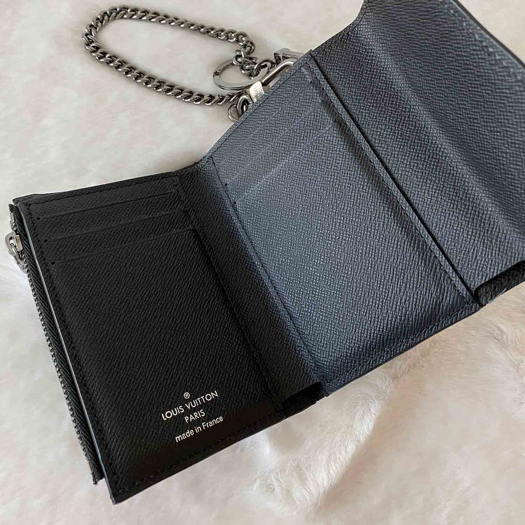 Louis Vuitton Monogram Eclipse Rivets Chain Wallet