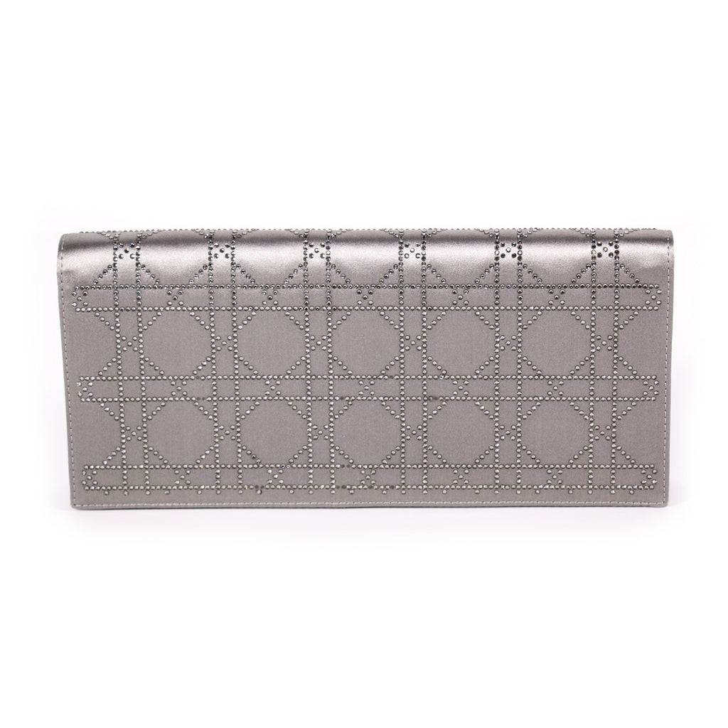 Christian Dior Cannage Satin Clutch Bags Dior - Shop authentic new pre-owned designer brands online at Re-Vogue