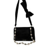 Miu Miu Crystal Pearls Velvet Shoulder Bag