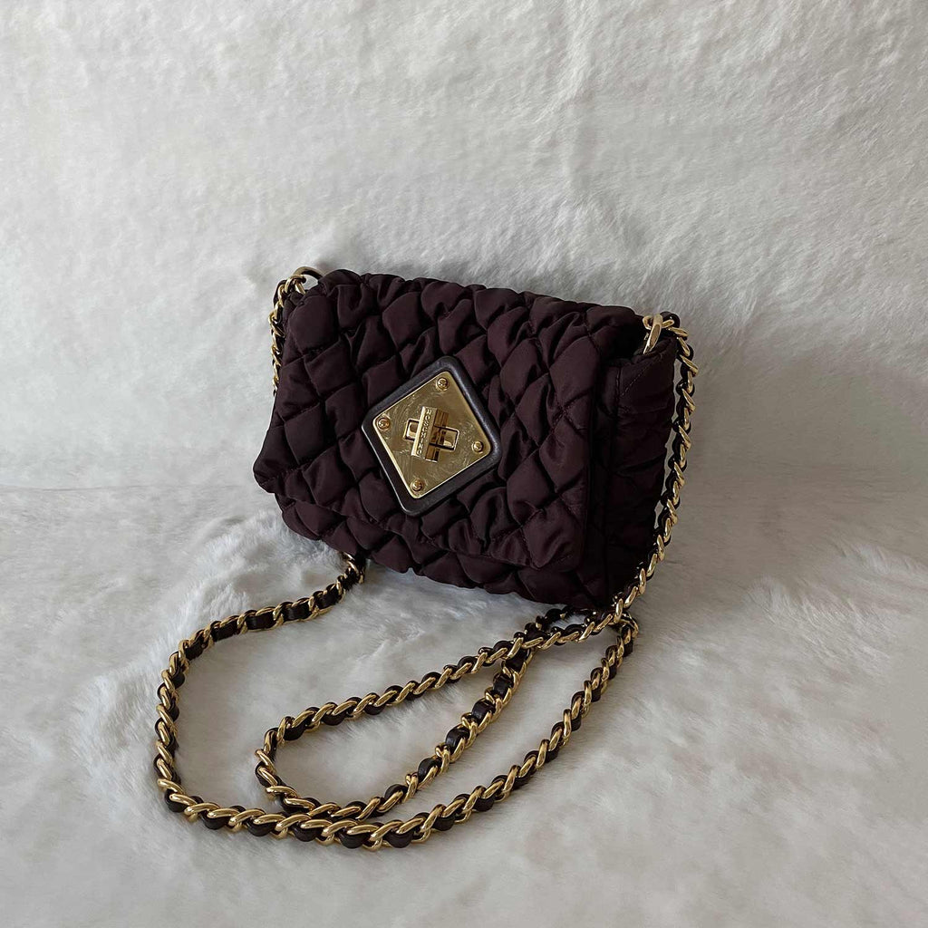 Moschino Quilted Satin Crossbody