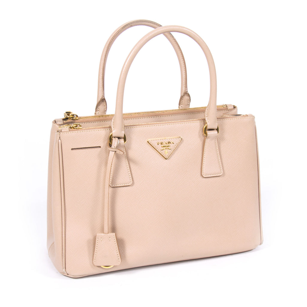 Prada Saffiano Lux Double Zip Small - revogue