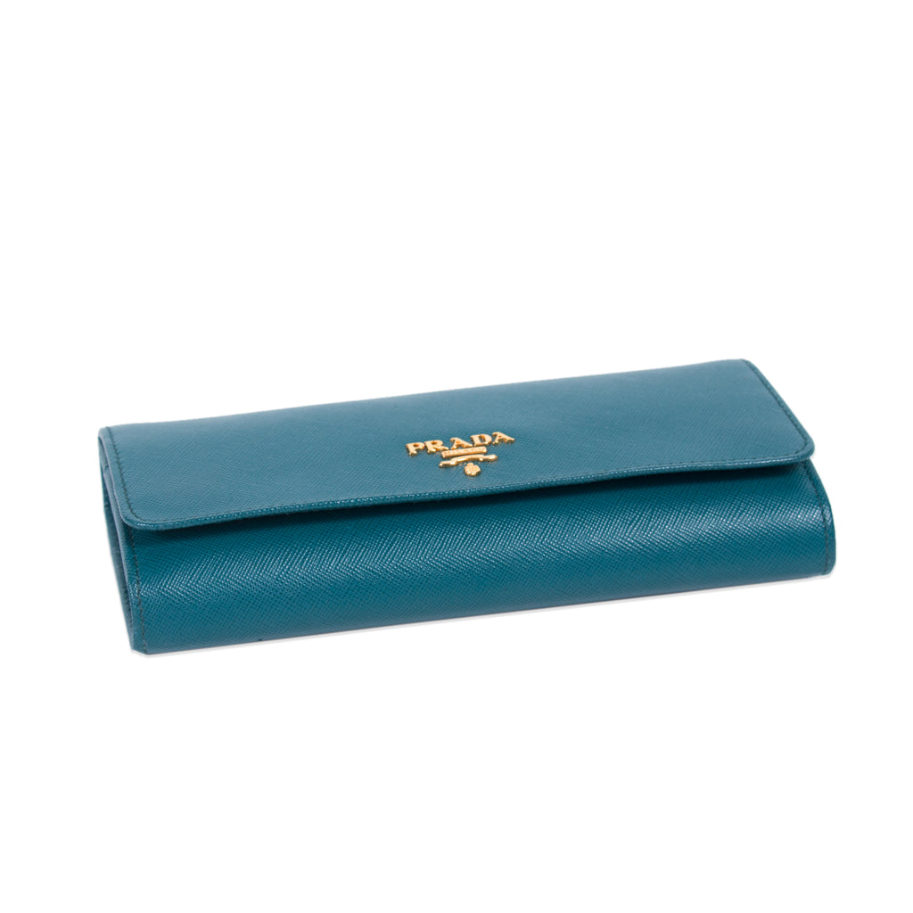 Prada Saffiano Continental Flap Wallet Accessories Prada - Shop authentic new pre-owned designer brands online at Re-Vogue