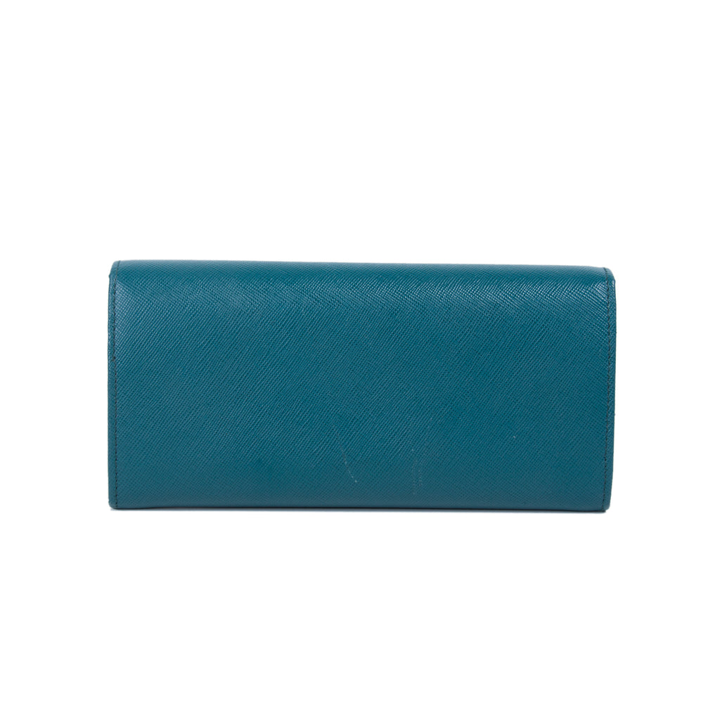 Prada Saffiano Continental Flap Wallet Accessories Prada - Shop authentic new pre-owned designer brands online at Re-Vogue