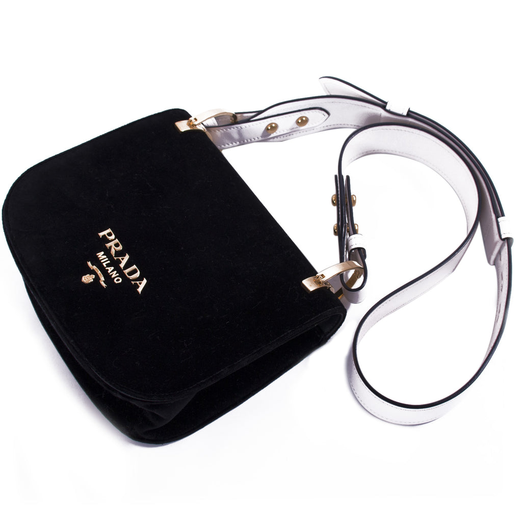 Prada Pionnière Velvet Saddle Bag Bags Prada - Shop authentic new pre-owned designer brands online at Re-Vogue