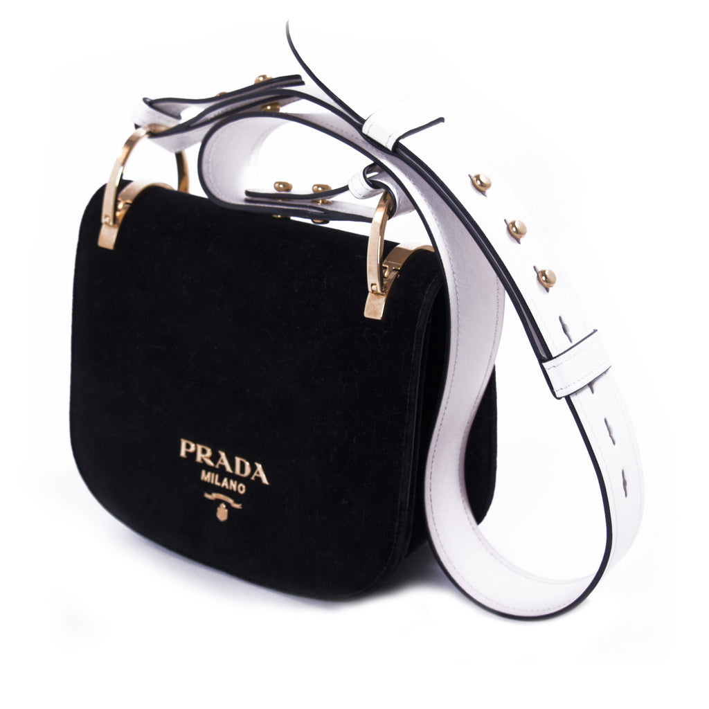 Prada Pionnière Velvet Saddle Bag Bags Prada - Shop authentic new pre-owned designer brands online at Re-Vogue