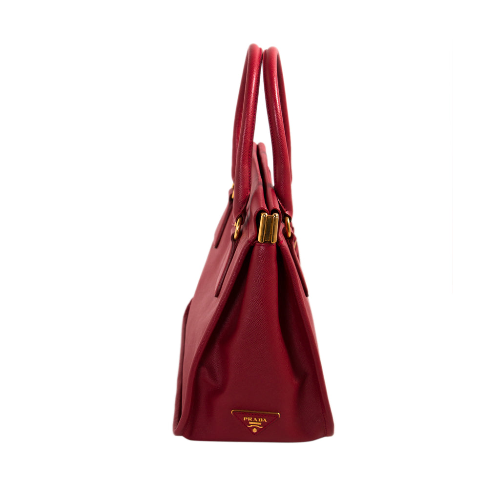 Prada Saffiano Lux Double Handle Tote Bag Bags Prada - Shop authentic new pre-owned designer brands online at Re-Vogue