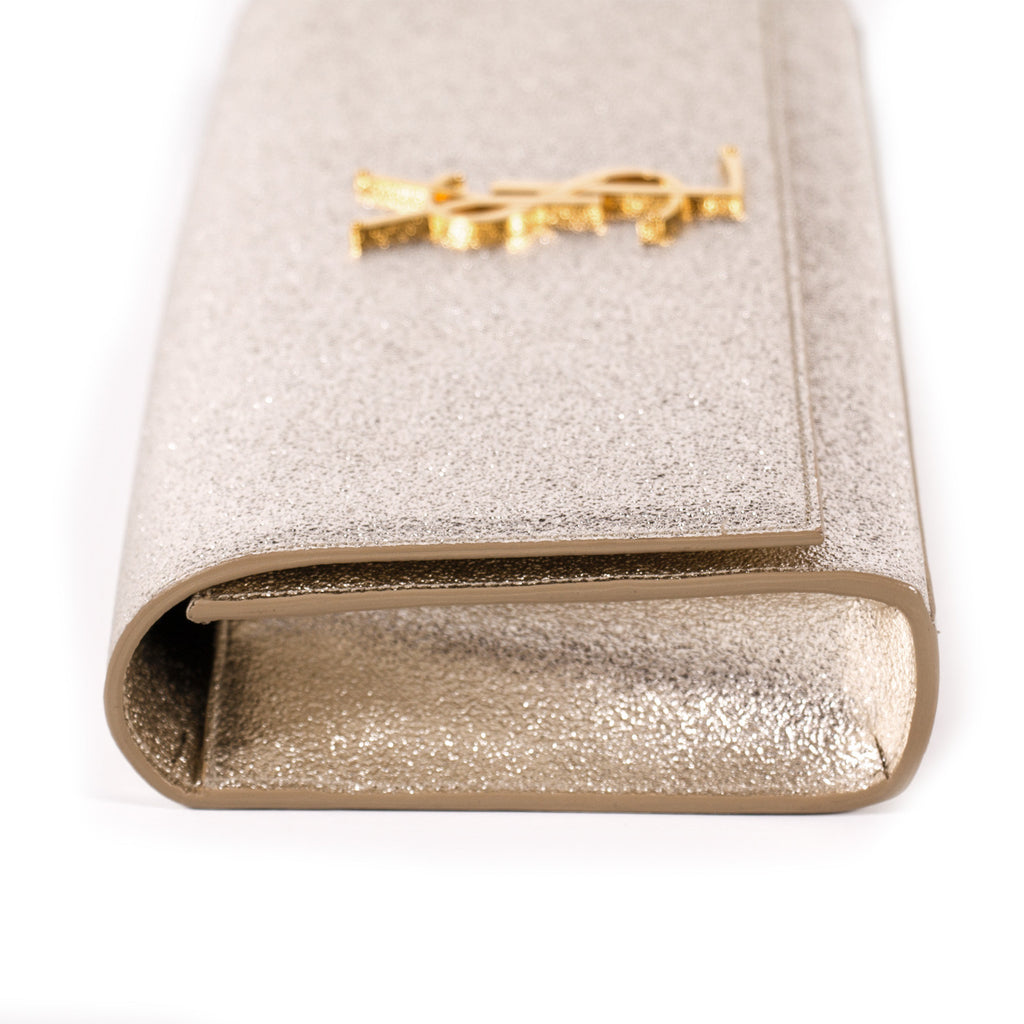 Saint Laurent Monogram Metallic Clutch Bags Yves Saint Laurent - Shop authentic new pre-owned designer brands online at Re-Vogue