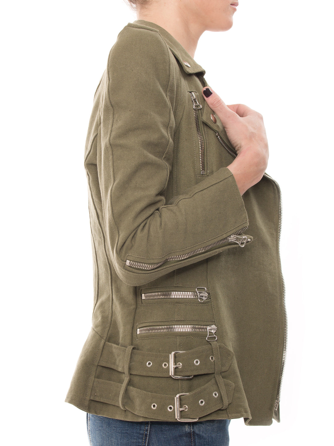 Balmain Biker Green Jacket - revogue