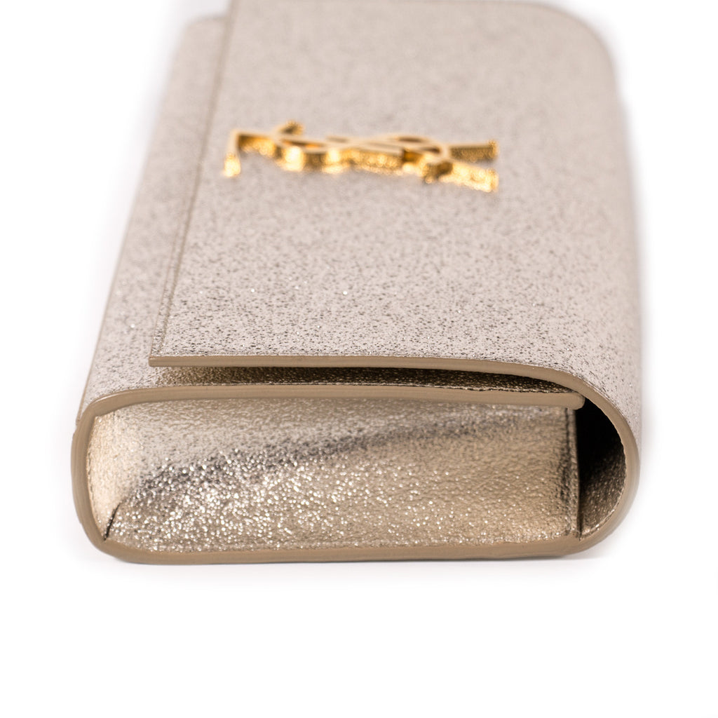 Saint Laurent Monogram Metallic Clutch Bags Yves Saint Laurent - Shop authentic new pre-owned designer brands online at Re-Vogue