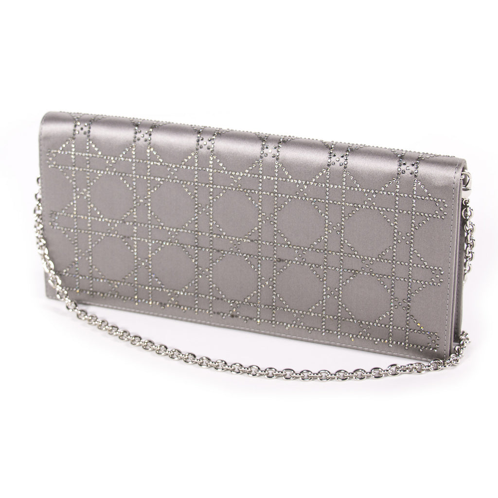 Christian Dior Cannage Satin Clutch Bags Dior - Shop authentic new pre-owned designer brands online at Re-Vogue