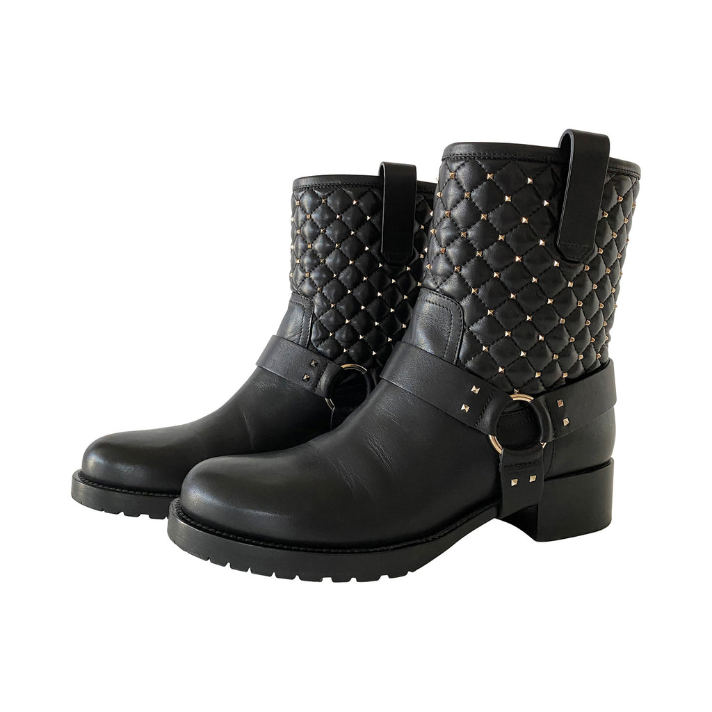 Valentino Studded Accent Combat Boots