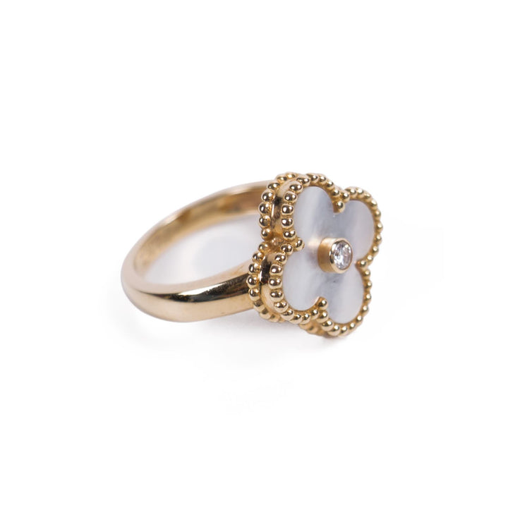 Van Cleef & Arpels Alhambra Diamond Ring Accessories Van Cleef & Arpels - Shop authentic new pre-owned designer brands online at Re-Vogue